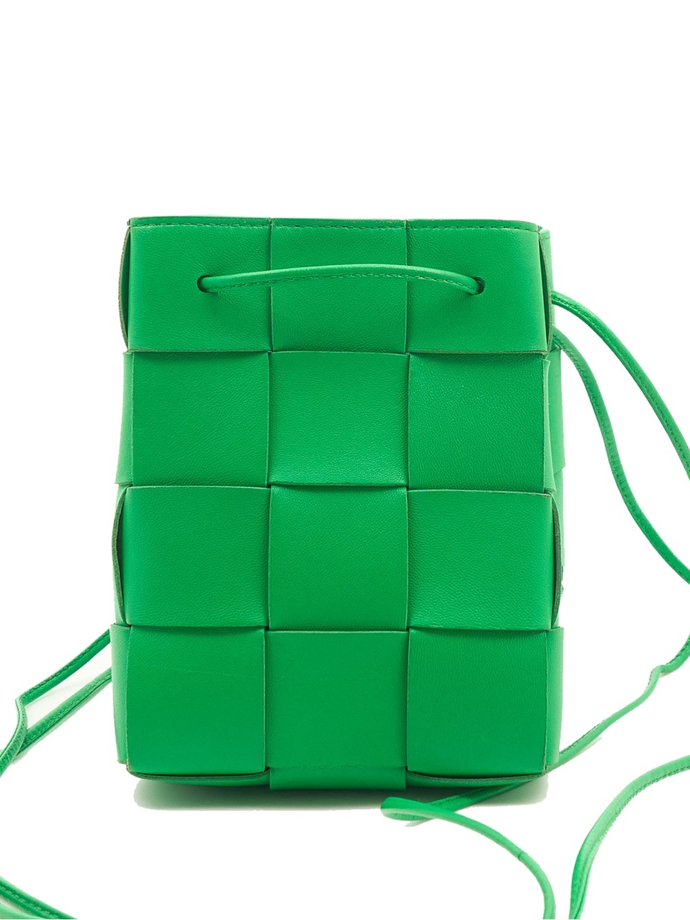 BOTTEGA VENETA Cassette Bucket Bag Maxi Intrecciato Small in Parakeet Green